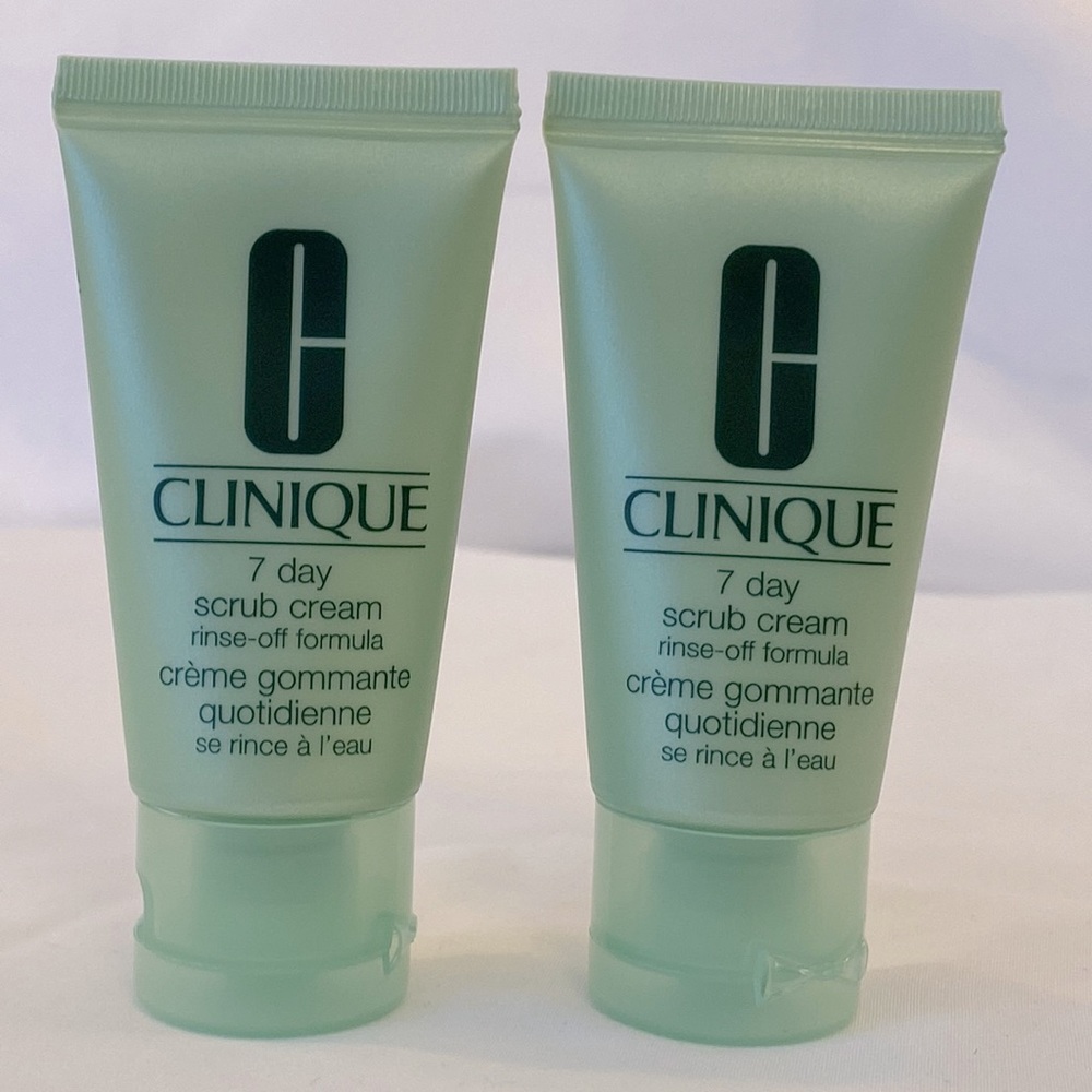 Set of 2 CLINIQUE 7 Day Scrub Creams 1 Fl Oz Each - NEW